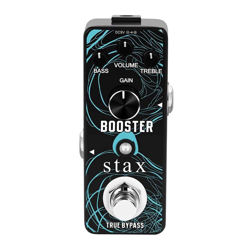 Stax High Gain Pedal Guitar Clean Booster Pedal Amplify Pedal Clean Boost Pedal Moisturizing Original Sound Effects:20db+ Clean Boost With Â±15db 2 Band EQ With Small Size Compact Design - Image 1